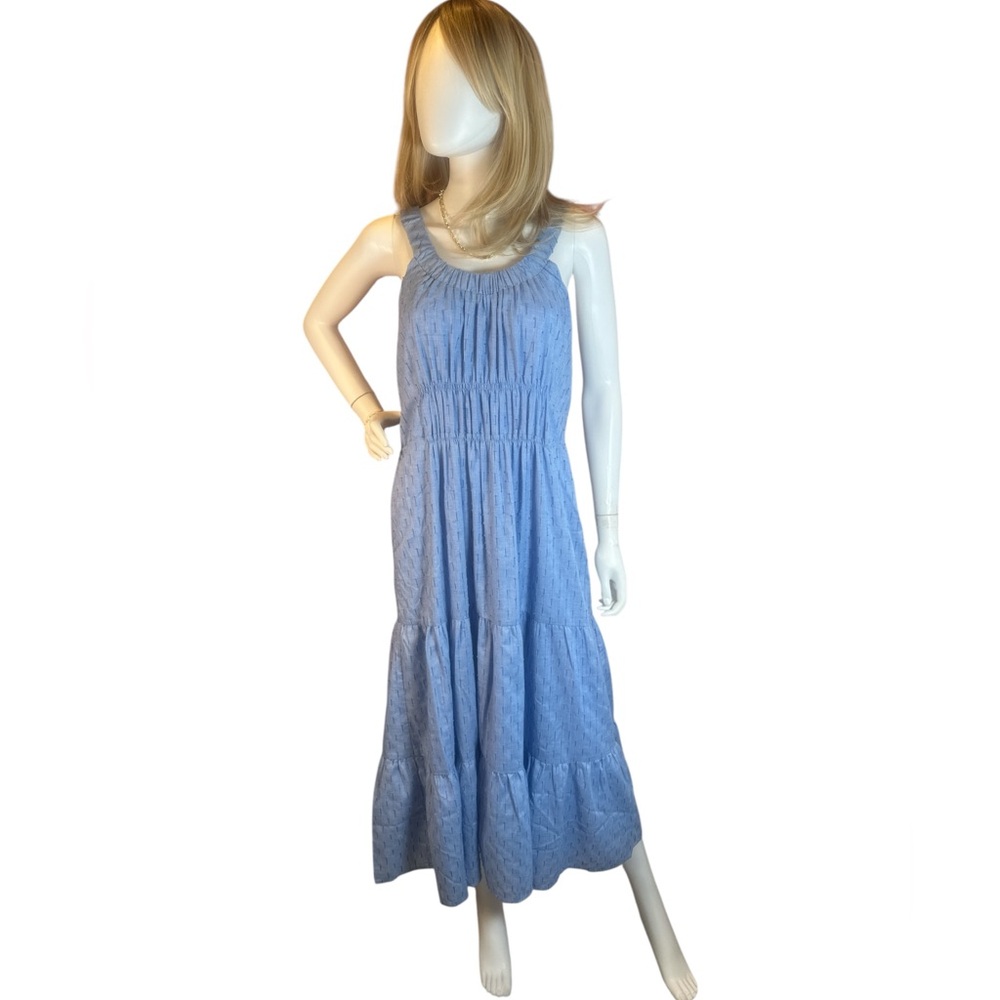 Adelyn Rae Sky Blue Sleeveless Tiered Maxi Dress NWT - Picture 3 of 9